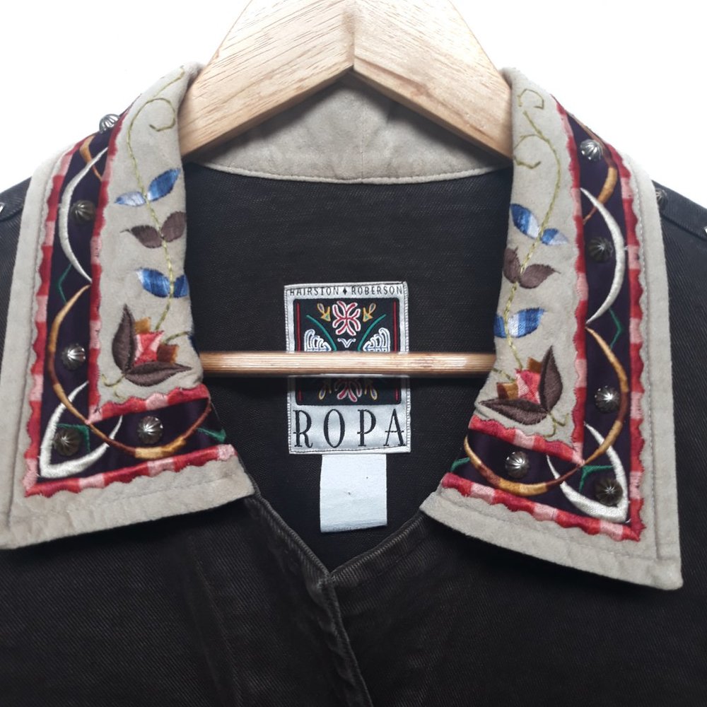 Vintage HAIRSTON ROBERSON Ropa Jean Jacket - Picture 2 of 4